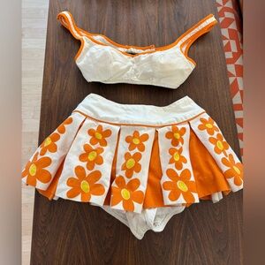 Vintage Floral Two-Piece Flower Power Bikini Set